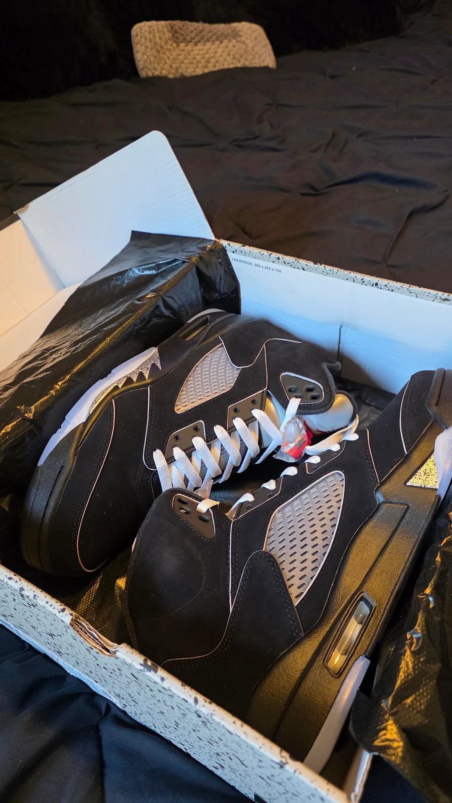 Jordan 5 shoes inside their box