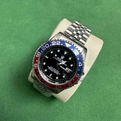 Rolex GMT-Master II Black & Blue Bezel Stainless Steel Watch