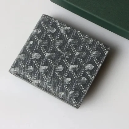 Goyard Saint Louis Black & White Leather Wallet