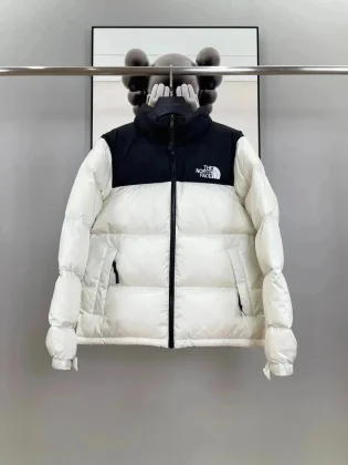 The North Face Nuptse White/Black Parka
