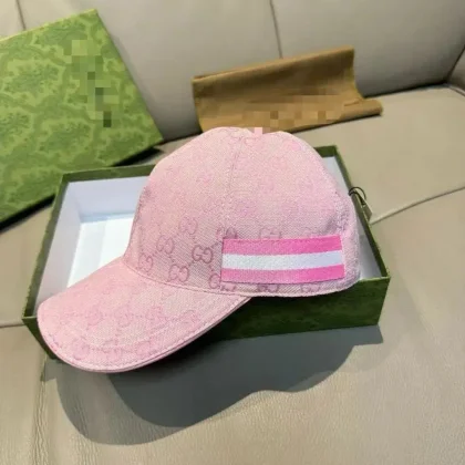 Gucci Pink GG Monogram Baseball Cap