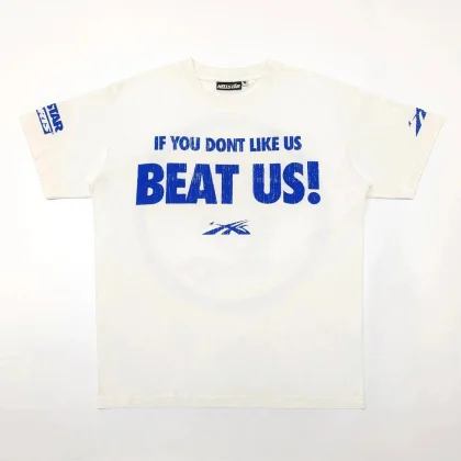 Hellstar White 'IF YOU DONT LIKE US BEAT US!' T-Shirt